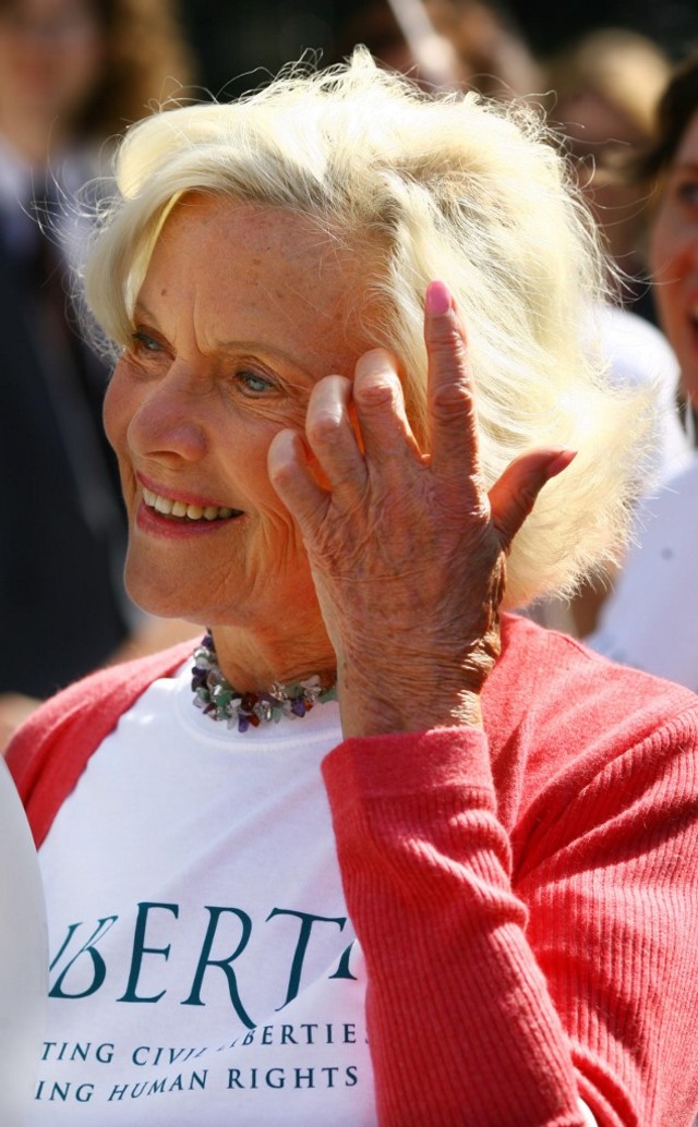 LATER YEARS.  Honor Blackman in 2008 in an event in n Westminster London,  File photo by Ben Stansall/AFP 
