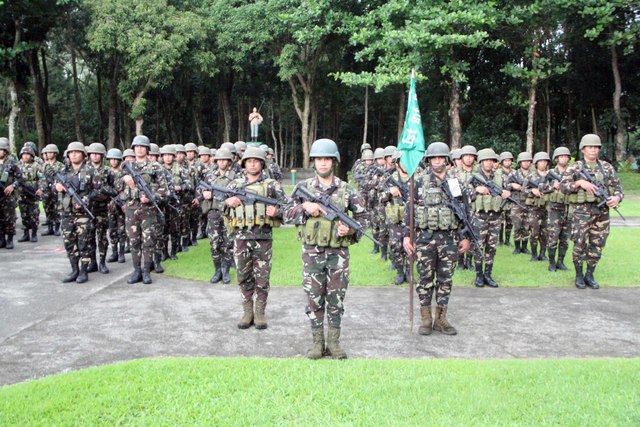 WELCOME HOME. Troops of the 1st Infantry Battalion are given a hero's welcome. Photos courtesy of the Philippine Army 2nd Infantry Division  