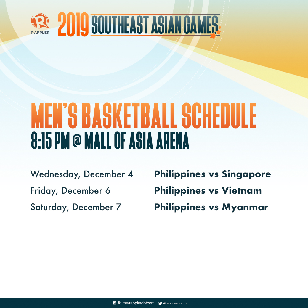 SCHEDULE: SEA Games 2019 basketball competitions