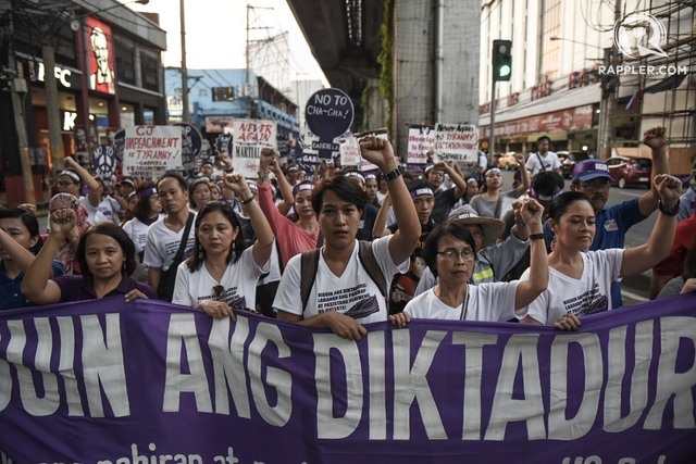Various groups gather at Liwasang Bonifacio in Manila to commemorate International Women's Day. Photo by Alecs Ongcal/Rappler 