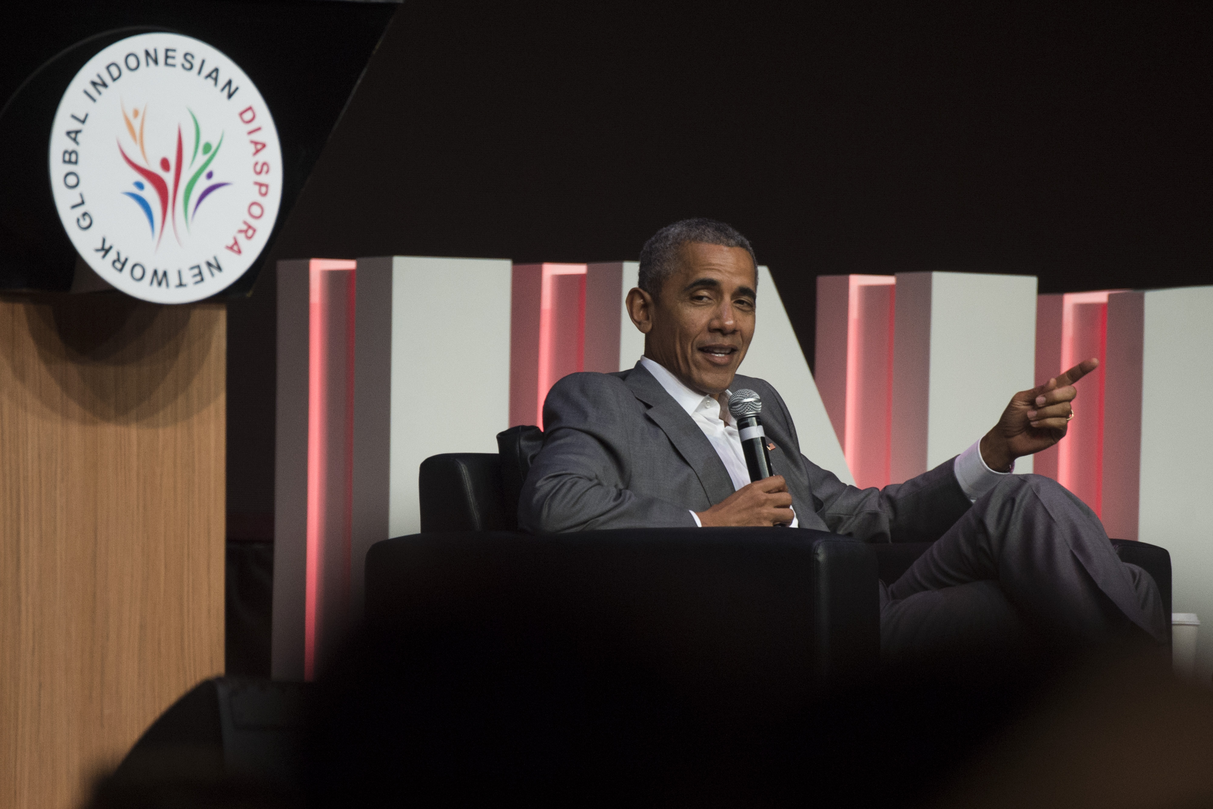 FOTO: Mendengarkan Obama di Kongres Diaspora Indonesia