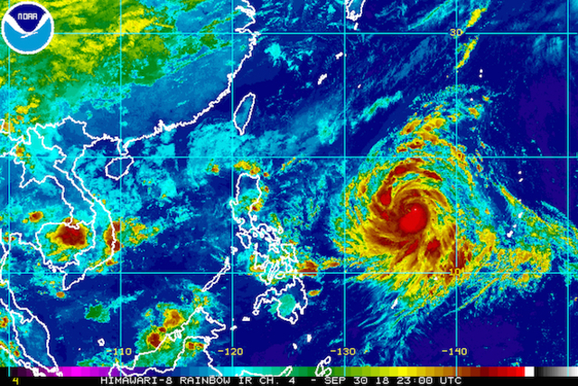 Kong-rey Strengthens Into Typhoon Outside PAR