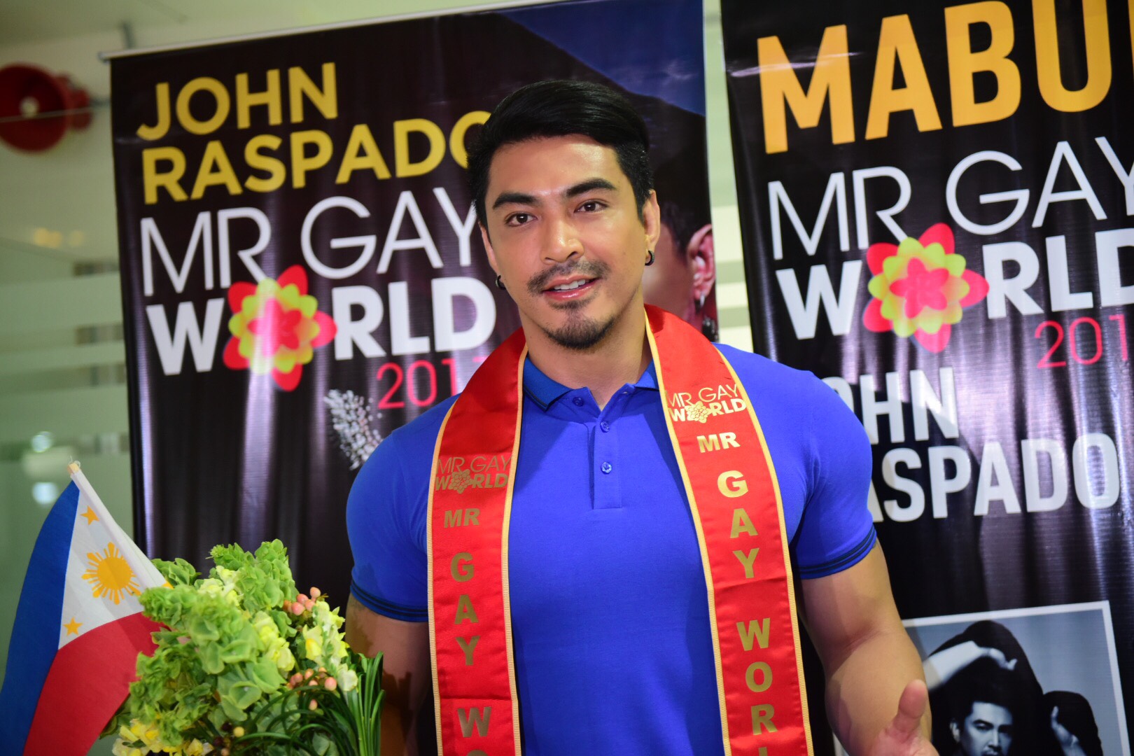 In Photos John Raspado Arrives In Ph After Winning Mr Gay World 2017