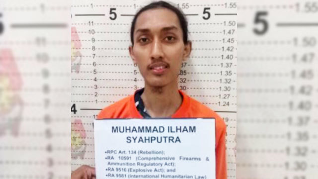ARRESTED. Indonesian Muhammad Ilham Syahputra is detained in Camp Crame, Quezon City after his capture in Marawi. PNP Photo 