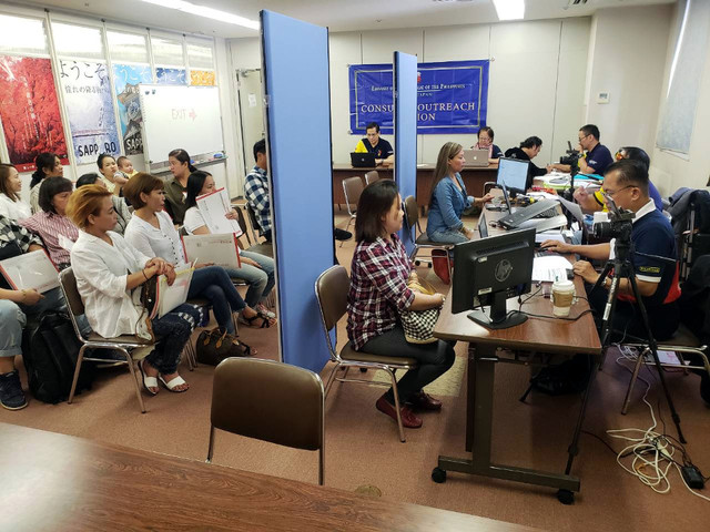 FILIPINOS IN JAPAN. In this file photo, the Philippine embassy in Japan holds a consular outreach mission for Filipinos working in Hokkaido. Photo from the Philippine embassy's website 