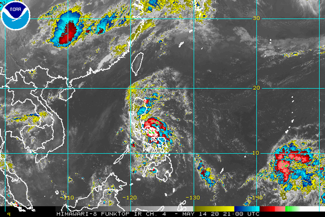 Satellite image of Typhoon Ambo (Vongfong) as of May 15, 2020 at 5 a.m. NOAA's picture 