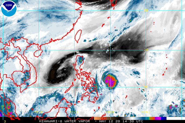 Satellite image of Tropical Storm Ambo (Vongfong) as of May 12, 2020, 10:30 p.m. NOAA's picture 