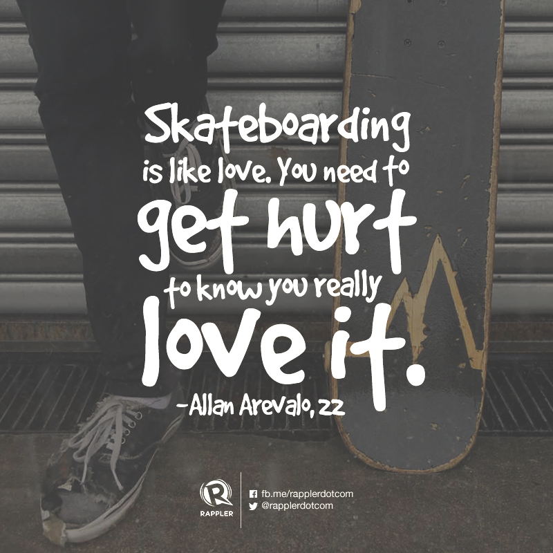 Skateboarding #Hugot lines