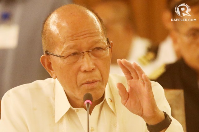 DEFEATIST. Defense Secretary Delfin Lorenzana says the Philippines is helpless against China in the West Philippine Sea. File Photo by DARREN LANGIT  