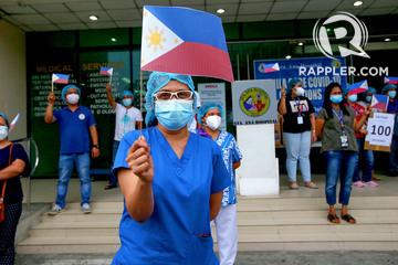 PANDEMIC. Health workers in Manila. Photo by Ben Nabong/Rappler 