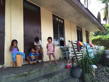 CLASSROOM AND HOME. Children in Guindapunan, Daram say they feel safer in their classrooms than in their shanties during and after typhoons