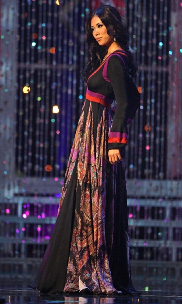 MISS UNIVERSE 2007. Miss Japan, Riyo Mori, is pictured during the finals of the Miss Universe 2007 pageant in Mexico City, 28 May 2007. Mori, 20, was crowned Miss Universe 2007 at the global beauty contest, defeating 77 other candidates from around the world. Photo by Luis Acosta/AFP Photo 