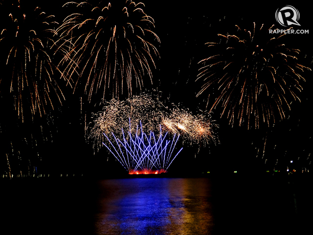 SKYOF LIGHTS. The sky looks magical during Pyromusical displays. 