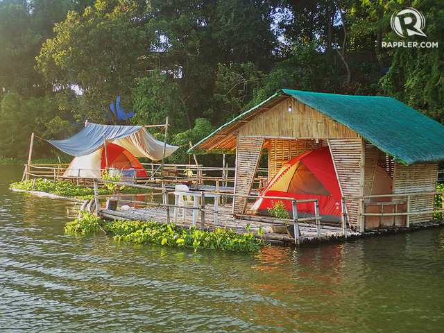 GLAMPINGBY THE RIVER. Enjoy glamping with a twist by staying in tents on bamboo rafts like these. You get a front row to the sunrise and sunset!  