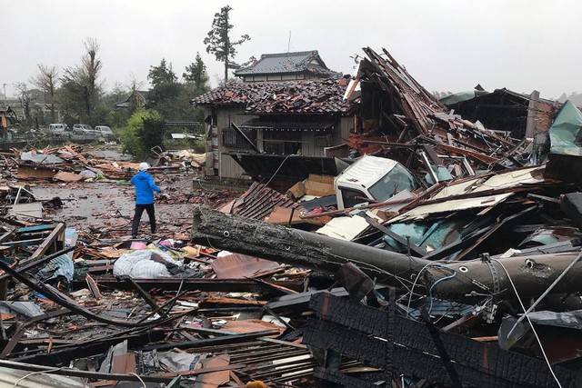 HAGIBIS. Houses damaged by Typhoon Hagibis are seen in Ichihara, Chiba prefecture in Japan, October 12, 2019. Photo by Jiji Press/AFP 