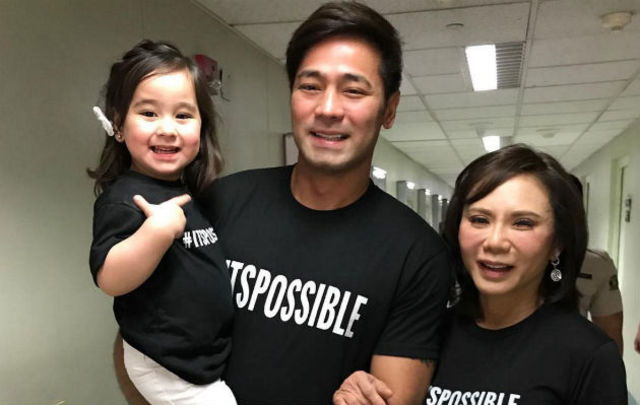 ROAD TO I DO. Vicki Belo and Hayden Kho are ready for their wedding Paris. Photo shows the couple with daughter Scarlet during a visit in ABS-CBN. Screnegrab from Instagram/@victoria_belo 