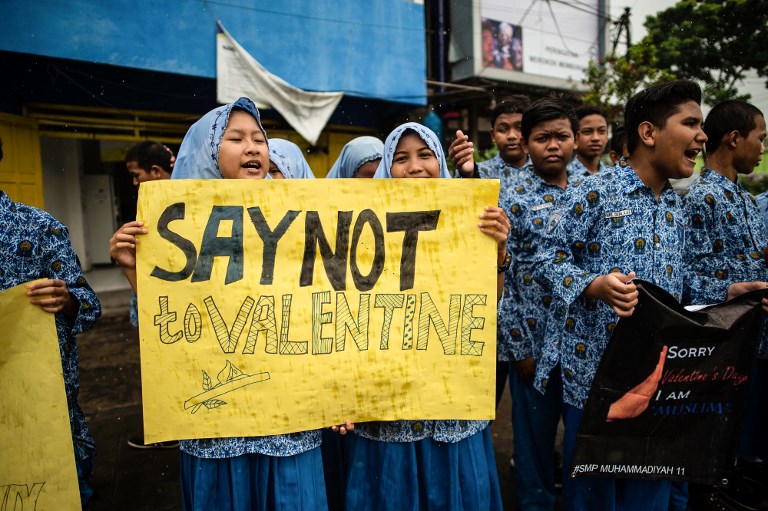 Valentine's Day not feeling the love in Indonesia