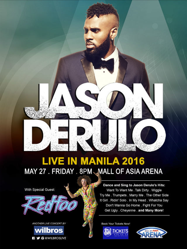 Jason Derulo is coming to Manila