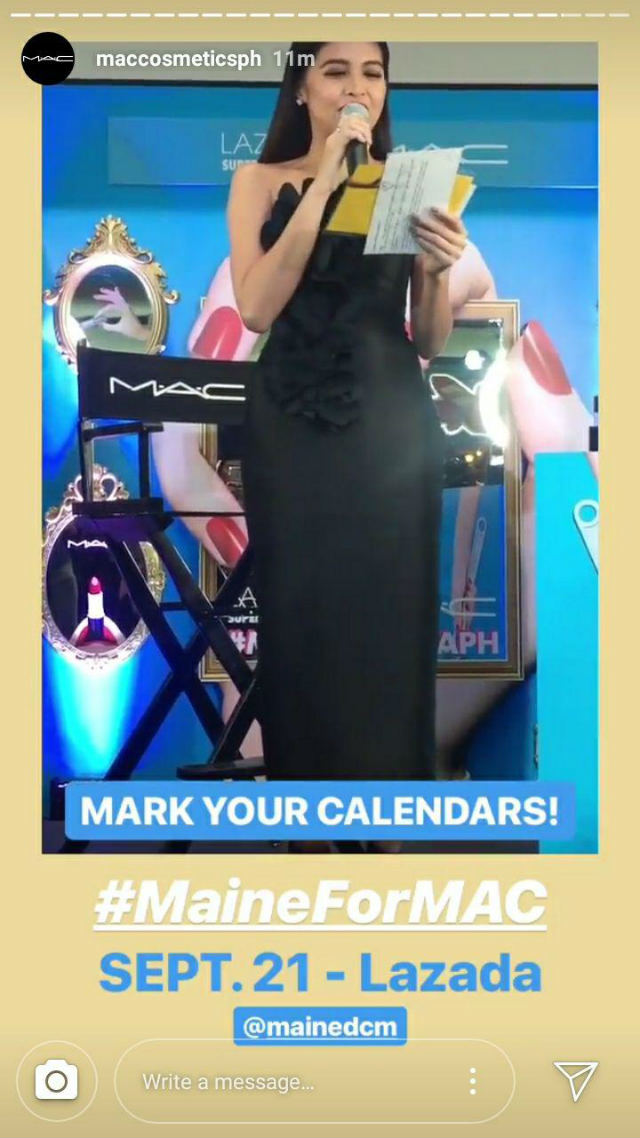 Maine Mendoza During The Launching Of Her Own Lipstick Shade For Mac Maine Mendoza During The Launching Of Her Own Lipstick Shade For Mac