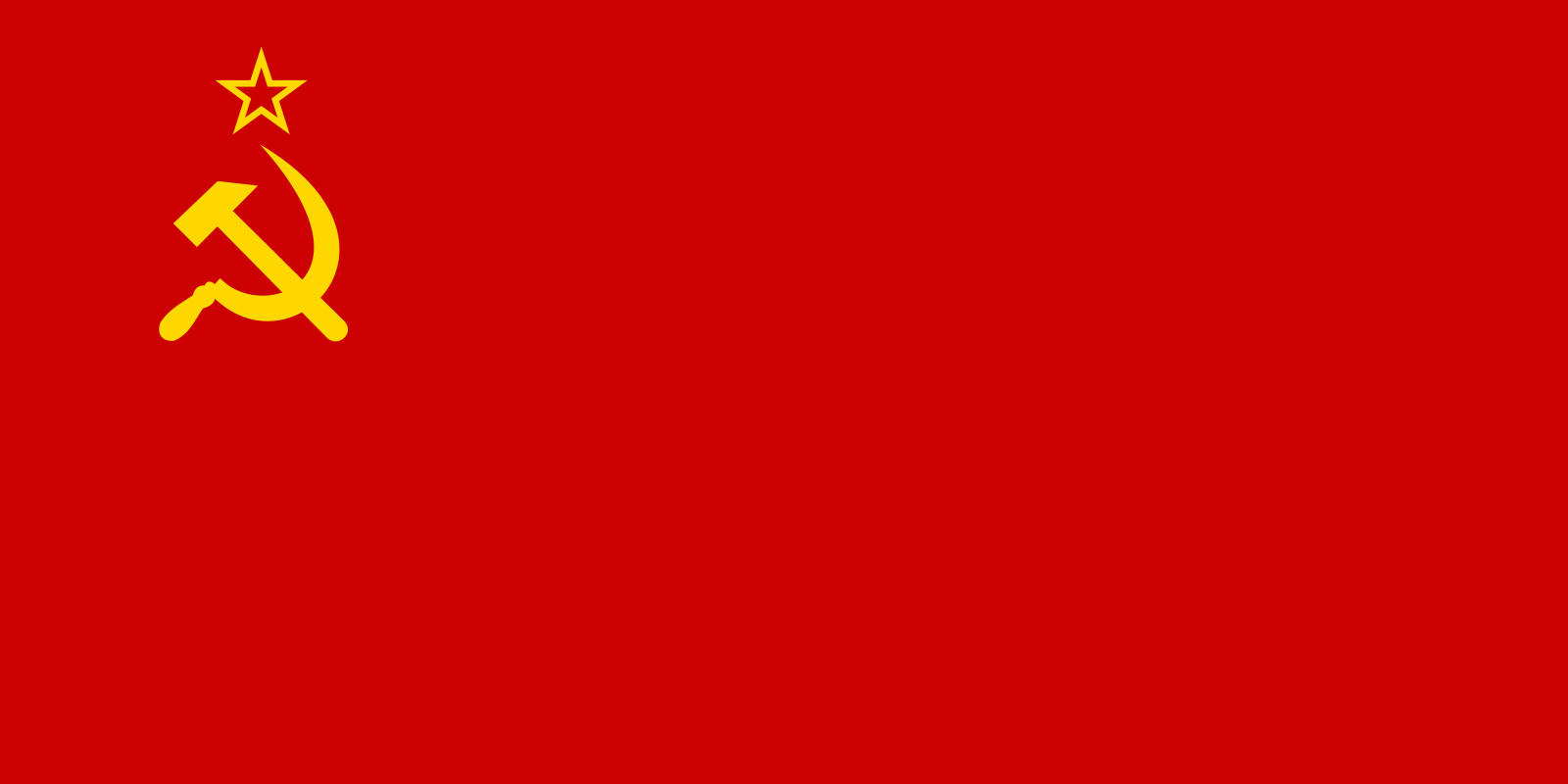 Bendera Uni Soviet sejak 15 Agustus 1980–25 Desember 1991. Foto dari Wikimedia 