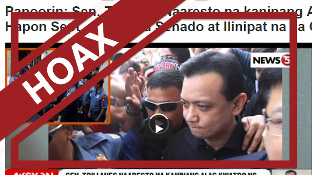 HOAX: Trillanes arrested on September 4