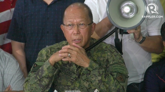 SUPPORT. Secretary of National Defense Delfin Lorenzana says he supports peace talks with he Left. Rappler file photo 