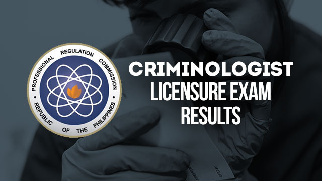 PRC Releases Criminologist Licensure Exam Results