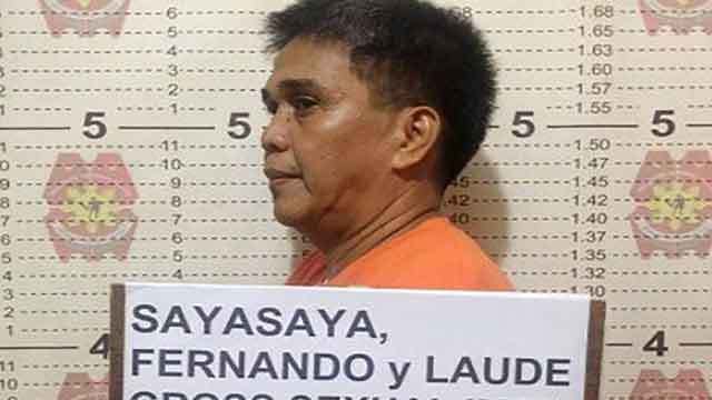 FERNANDO SAYASAYA. This undated handout photo released by the Philippine National Police (PNP) on November 22, 2017 shows the mugshot of Fernando Sayasaya, 53, in Calamba, Laguna, south of Manila. Photo by PNP / AFP 