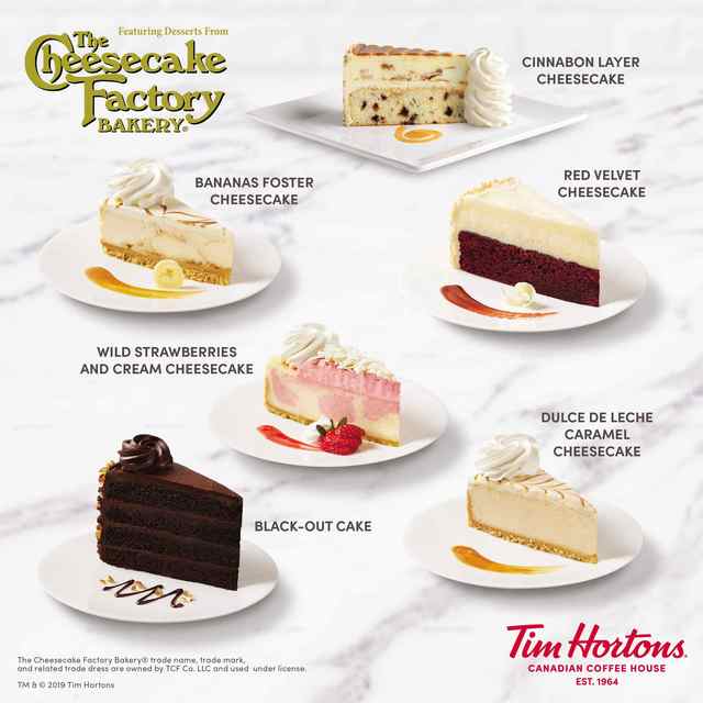 LOOK: Tim Hortons Sells The Cheesecake Factory Cakes Now