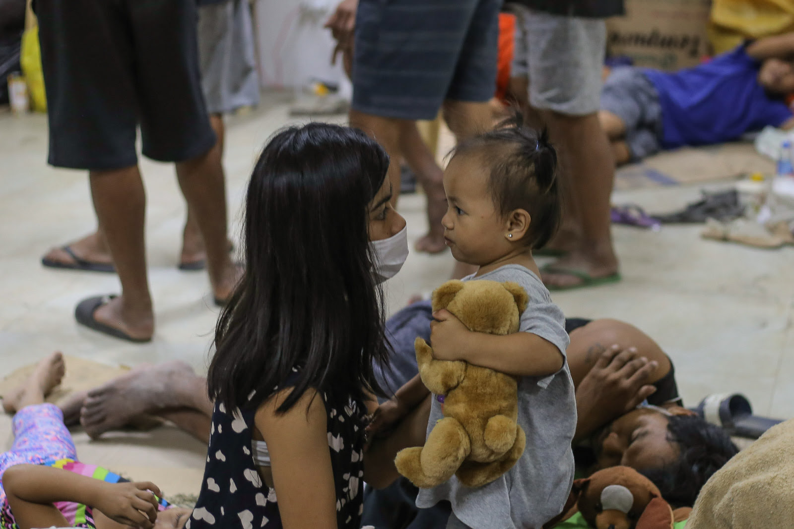 EVACUEES in Santo Tomas, Batangas, on January 13, 2020. Photo by Mary Grace dela Cerna/Rappler 