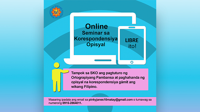 Libreng Seminar Sa Korespondensiya Opisyal Ng Kwf Online Na