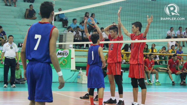 Indonesians tower over locals in boys volleyball