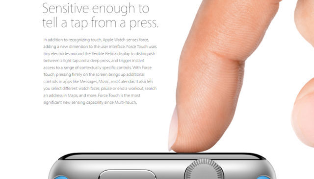 force touch screen apple watch