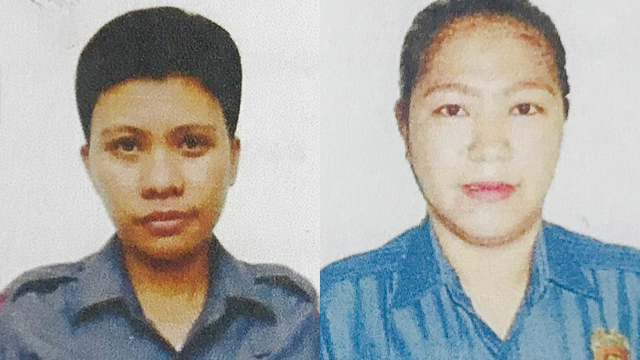 KIDNAPPED. Police Officer 2 Benierose Alvares and Police Officer 1 Dinah Gumahad are kidnapped in Sulu. Sourced photo 