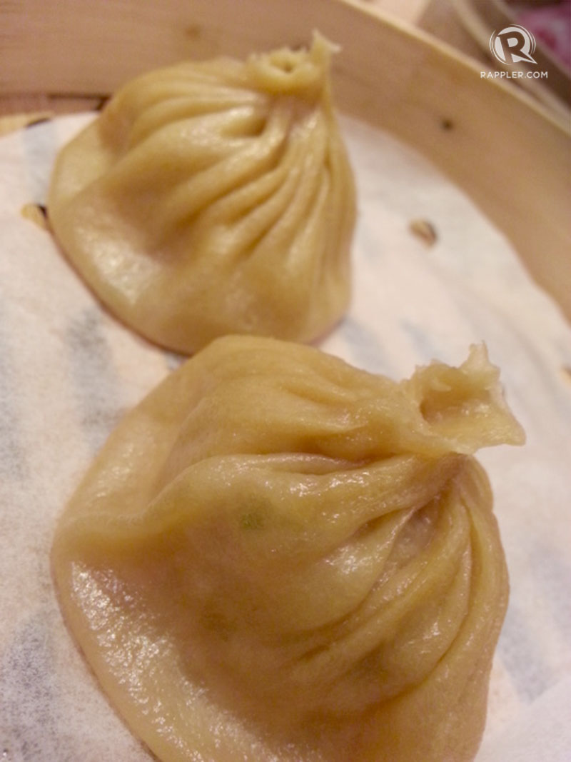 Truffle, shrimp, cheese xiao long bao at Crystal Jade