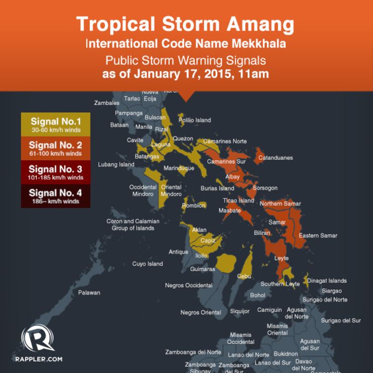 Amang Maintains Strength, Moves Closer To E. Samar