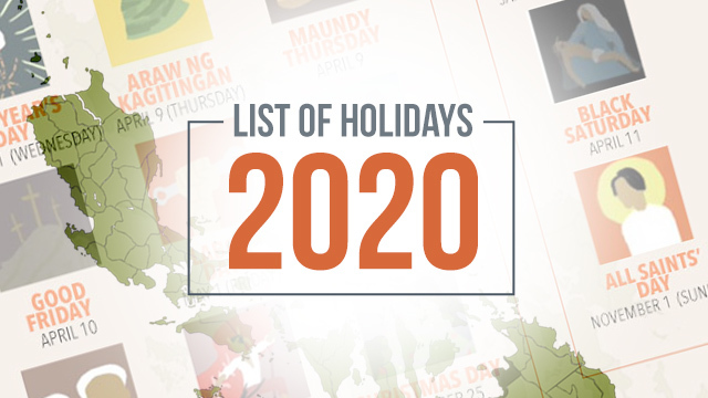 List Philippine Holidays 2020