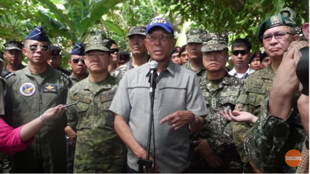 FAKE NEWS. Defense Secretary Delfin Lorenzana dismisses as 'fake news' the supposed brewing destabilization inside the military.  