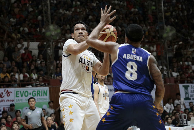 THIS IS MY HOUSE. June Mar Fajardo and the Visayas All-Stars defend their homecourt in Iloilo City against the national team. Photo by PBA Images  