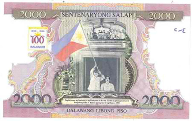 NUMISMATIC VALUE. Holders of the centennial commemorative banknotes may choose to keep the limited edition bills for their numismatic value. Image from BSP 