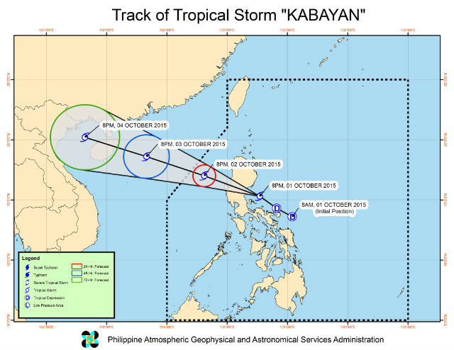 Kabayan intensifies into tropical storm