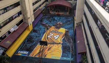 Look Another Court Mural Done To Remember Kobe Bryant