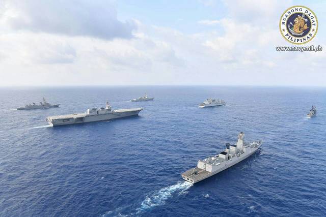 SHOW OF FORCE. Six ships from 4 countries unite in sailing the South China Sea. Photos from the Philippine Navy  