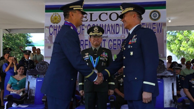 CHANGE OF COMMAND. Major General Galileo Gerard Kintanar Jr assumes as commanding officer of the Western Command. All photos from the PH military  