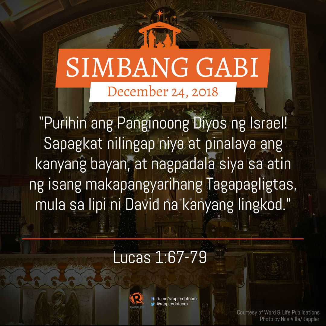 READ: Gospel For Simbang Gabi - December 24, 2018