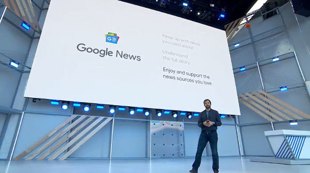 GOOGLE NEWS. Screenshot from livestream 