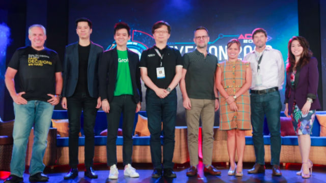 From L-R: Uri Levine, Serial Entrepreneur and Co-Founder of Waze; Pawoot âPomâ Pongvitayanu, Founder and CEO of Tarad.com, Thailandâs no. 1 e-commerce site; Danny Koik, Regional Business Development and Partnership Lead of Grab; Ling Wu, Founder and CEO of TBCASoft; Joachim Horn, Chief Technology and Integration Adviser of PLDT and Smart Communications; Katrina Luna-Abelarde, ACC 2018 Chairman and PLDT Global President; Marc Halbfinger, CEO of PCCW Global; and Cathy Chang, host and broadcast journalist at ANC 
