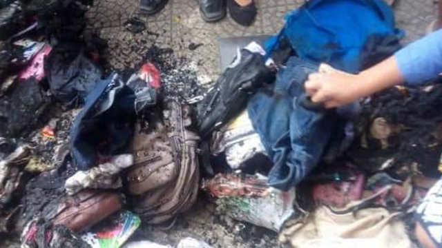 VIRAL: School official burns students' bags as punishment