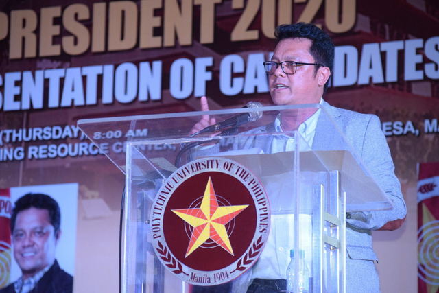 Newly appointed PUP president, Dr. Manuel Muhi shared his vision for the university in a public forum on January 23. Photo by Rome Rex Medina/The Communicator 