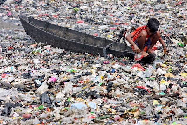 polluted river